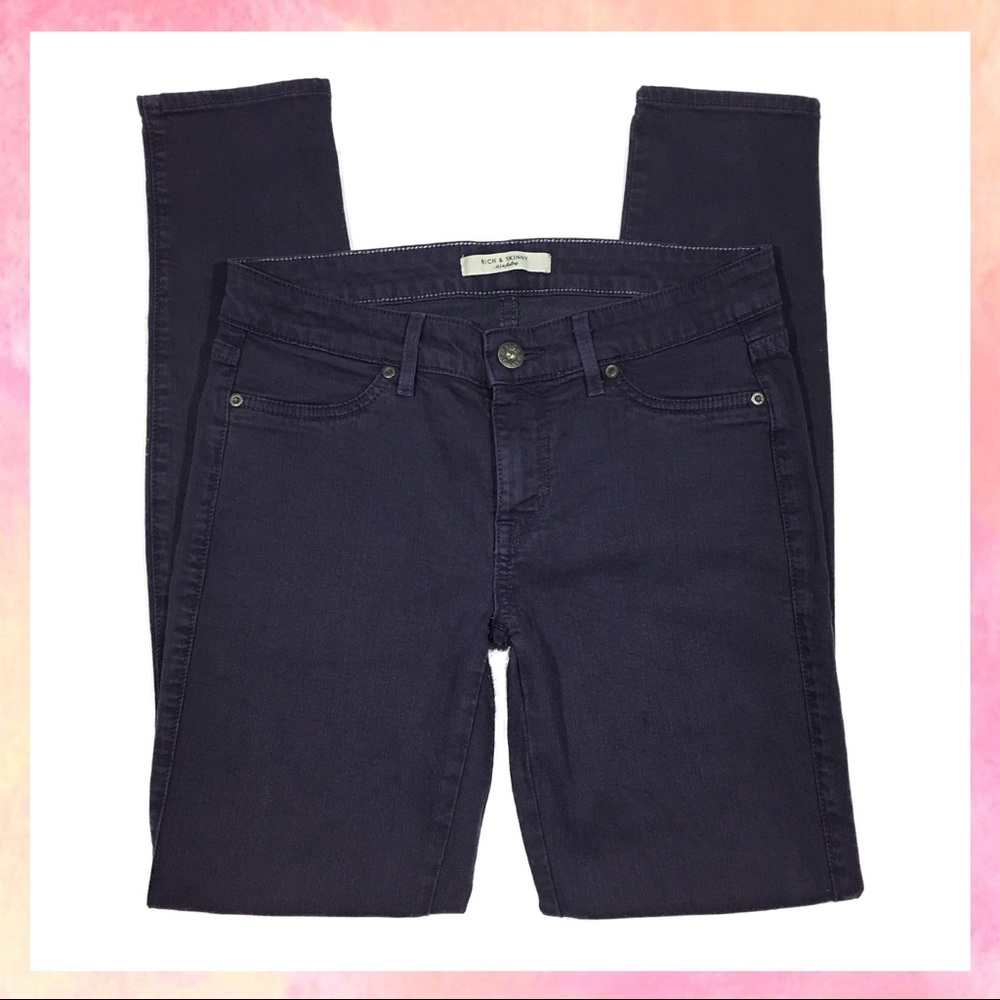 Rich & Skinny Premium Dark Purple Peg Skinny Jeans